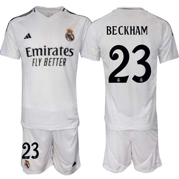 2024-25 Real Madrid #23 David Beckham White Home Soccer jersey