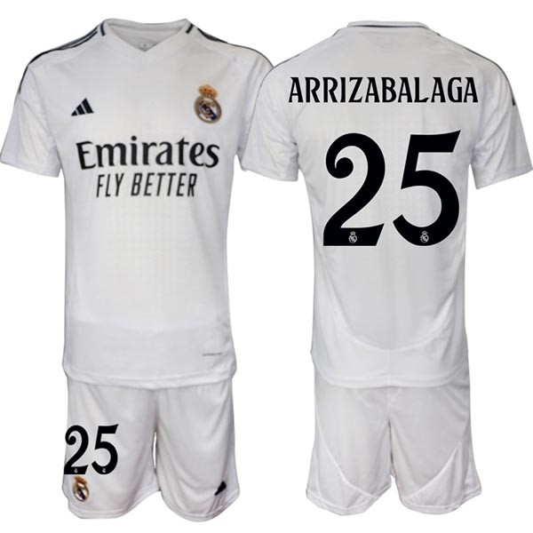 2024-25 Real Madrid #25 Kepa Arrizabalaga White Home Soccer jersey