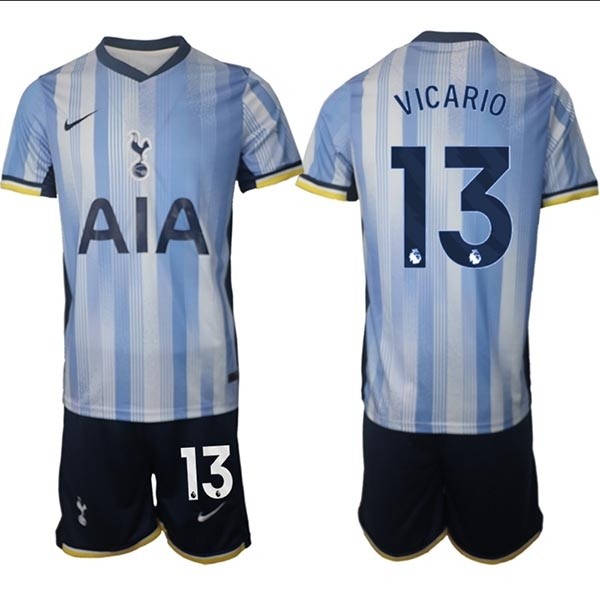 2024-25 Tottenham Hotspur #13 Guglielmo Vicario Blue Away Soccer Jersey