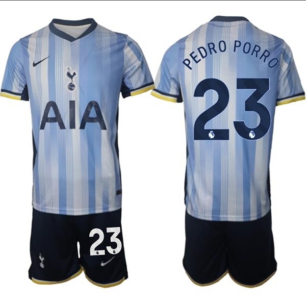 2024-25 Tottenham Hotspur #23 Pedro Porro Blue Away Soccer Jersey