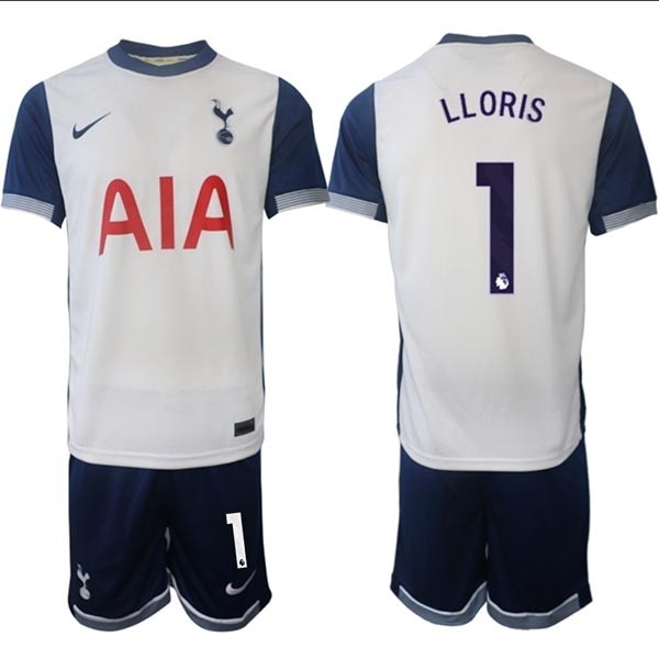 2024-25 Tottenham Hotspur #1 Hugo Lloris White Home Soccer Jersey