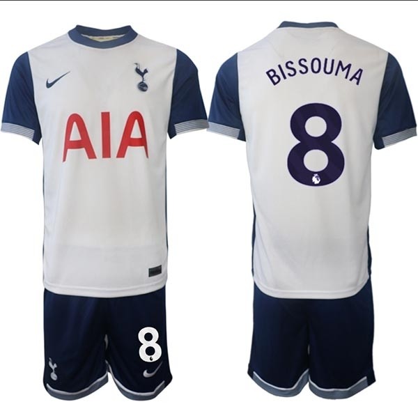 2024-25 Tottenham Hotspur #8 Yves Bissouma White Home Soccer Jersey