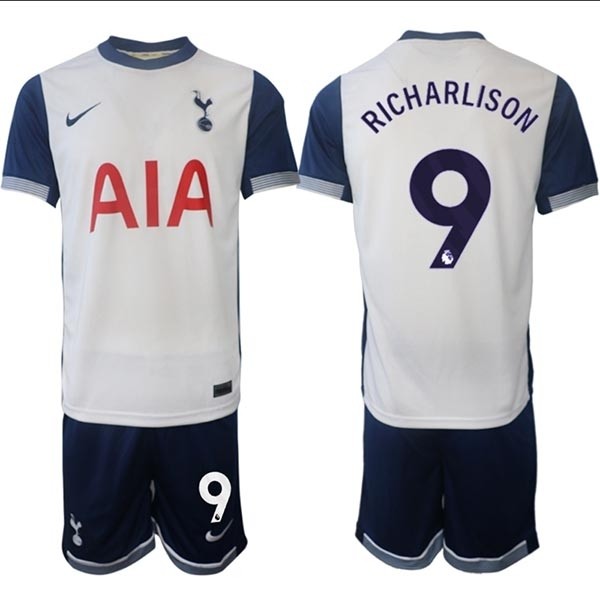 2024-25 Tottenham Hotspur #9 Richarlison White Home Soccer Jersey