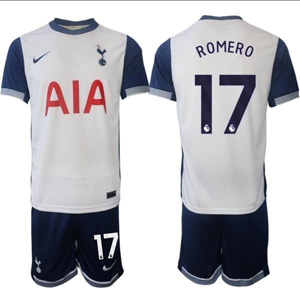 2024-25 Tottenham Hotspur #17 Cristian Romero White Home Soccer Jersey