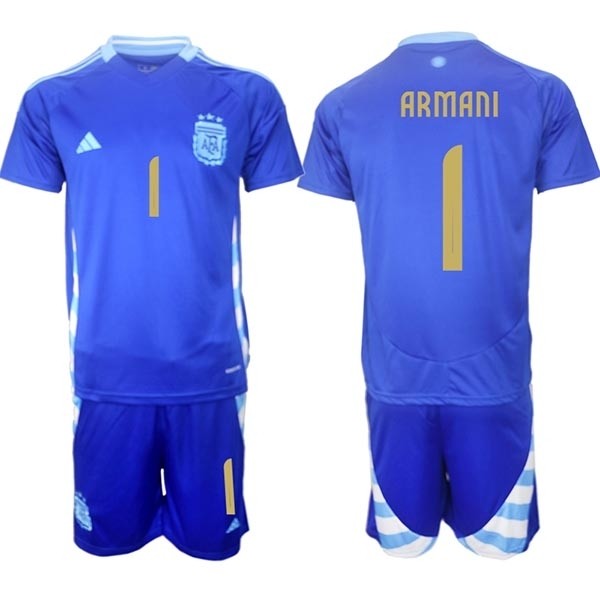 2024-25 Argentina #1 Franco Armani Blue Away Home Soccer Jersey