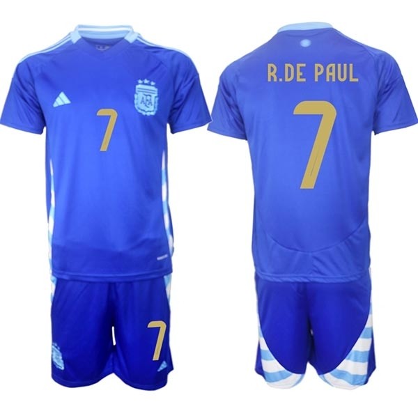 2024-25 Argentina #7 R.De Paul Blue Away Soccer Jersey