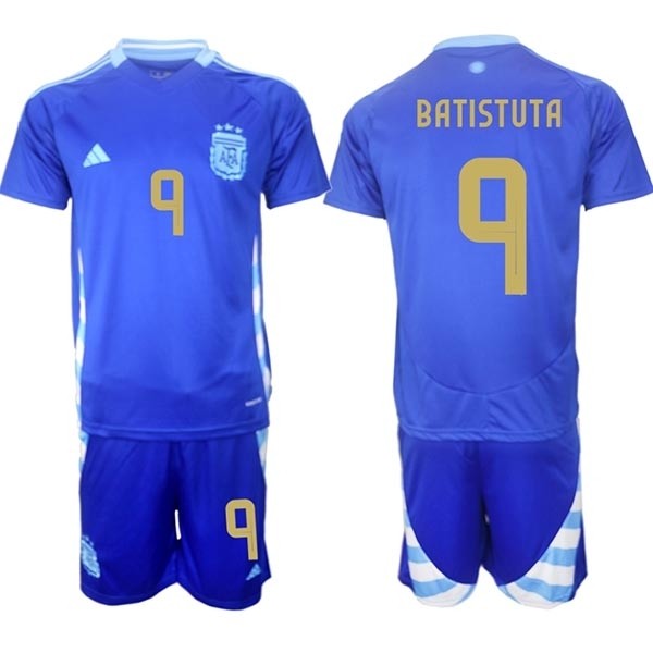 2024-25 Argentina #9 Gabriel Batistuta Blue Away Soccer Jersey