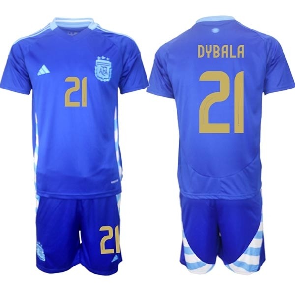 2024-25 Argentina #21 Paulo Dybala Blue Away Soccer Jersey