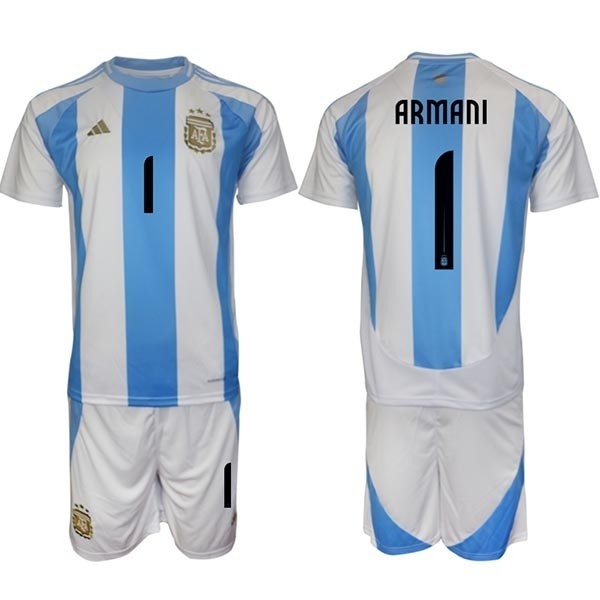 2024-25 Argentina #1 Franco Armani White-Blue Home Soccer Jersey