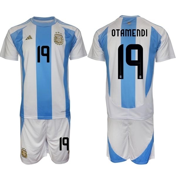 2024-25 Argentina #19 Nicolas Otamendi White-Blue Home Soccer Jersey