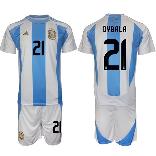 2024-25 Argentina #21 Paulo Dybala White-Blue Home Soccer Jersey