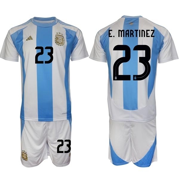 2024-25 Argentina #23 E.Martinez White-Blue Home Soccer Jersey