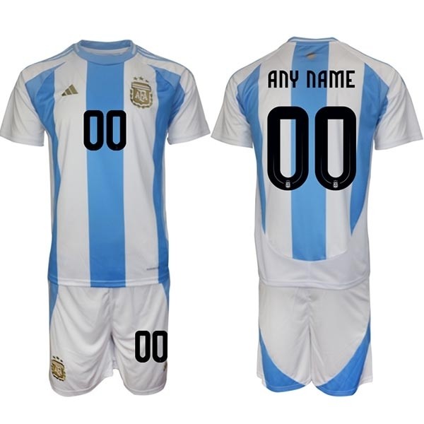 2024-25 Argentina Custom White-Blue Home Soccer Jersey(Name and number remark in comment column)