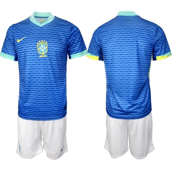 2024-25 Brazil Blank Blue Away Soccer Jersey