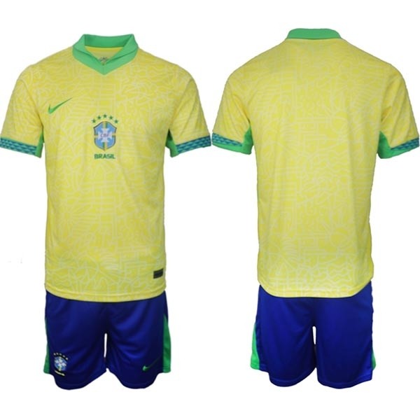 2024-25 Brazil Blank Yellow Home Soccer Jersey