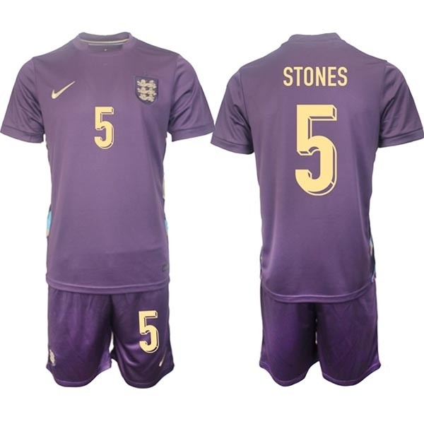 2024-25 England #5 John Stones Purple Away Soccer Jersey