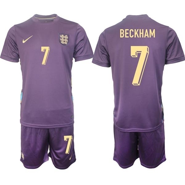 2024-25 England #7 David Beckham Purple Away Soccer Jersey