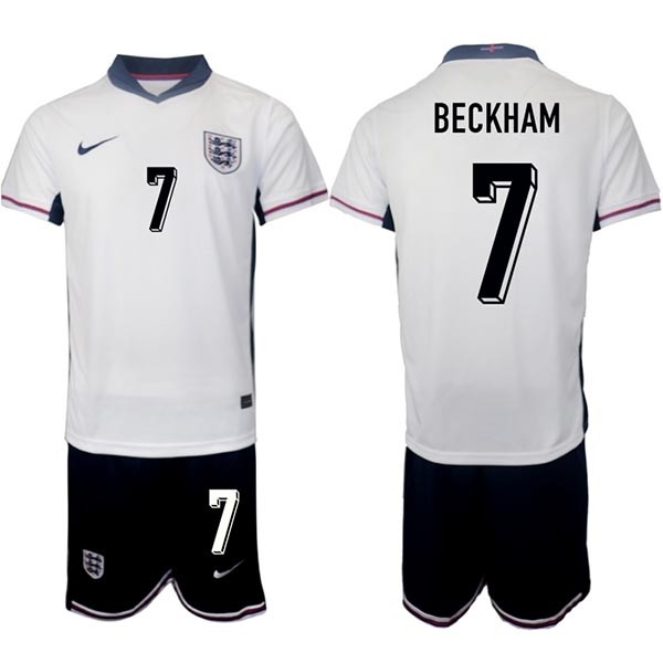 2024-25 England #7 David Beckham White Home Soccer Jersey