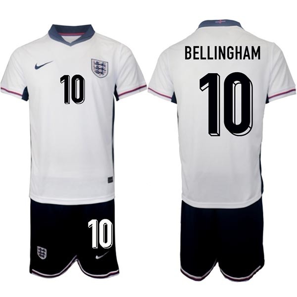 2024-25 England #10 Jude Bellingham White Home Soccer Jersey