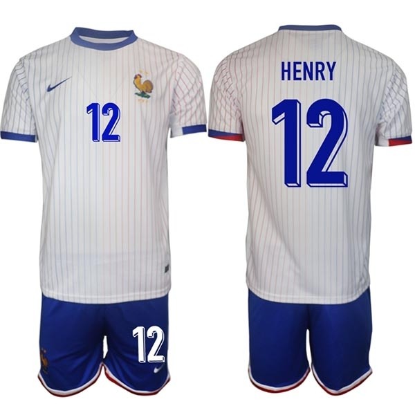 2024-25 France #12 Thierry Henry White Away Soccer Jersey