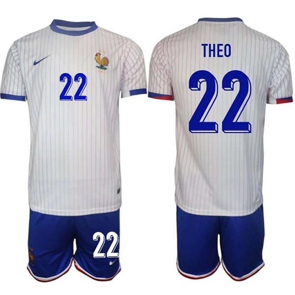 2024-25 France #22 Theo Hernandez White Away Soccer Jersey