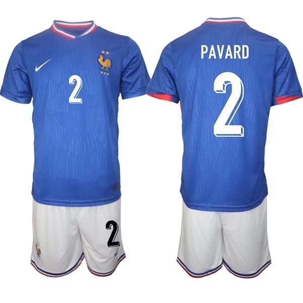 2024-25 France #2 Benjamin Pavard Blue Home Soccer Jersey