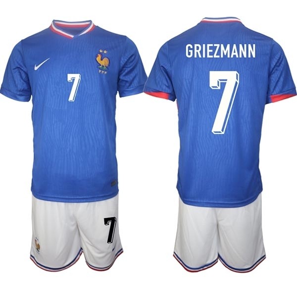 2024-25 France #7 Antoine Griezmann Blue Home Soccer Jersey