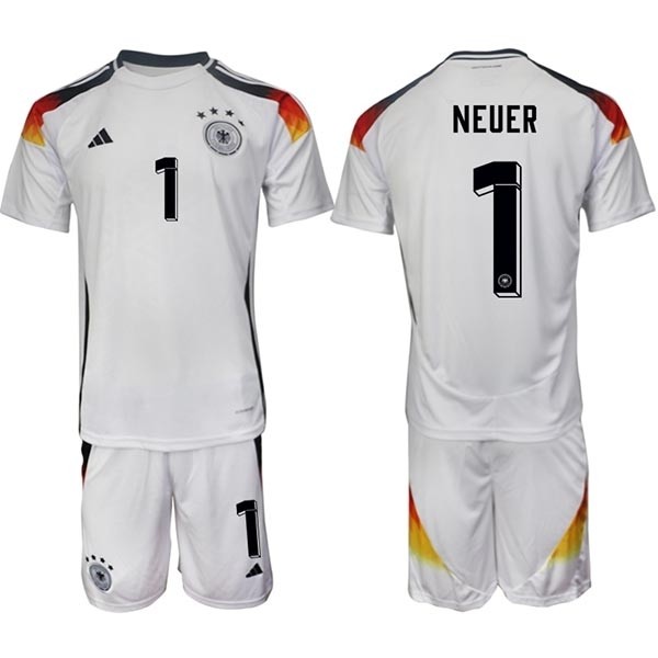 2024-25 Germany #1 Manuel Neuer White Home Soccer Jersey