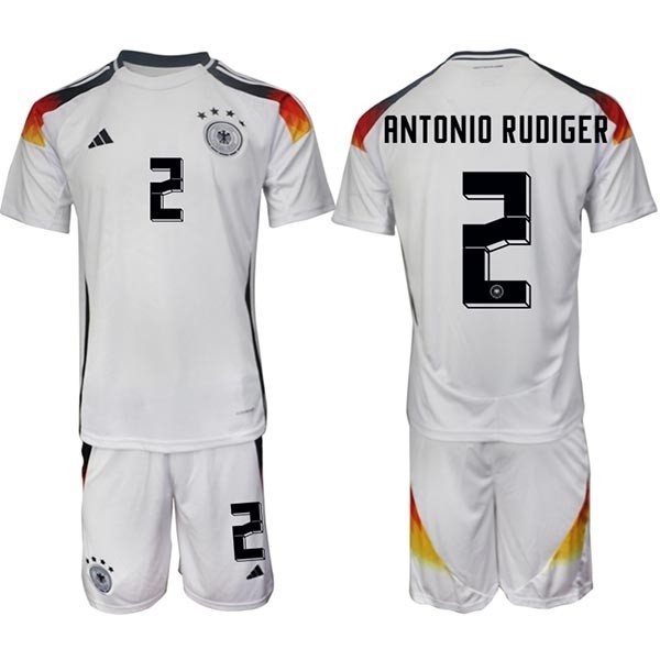 2024-25 Germany #2 Antonio Rudiger White Home Soccer Jersey