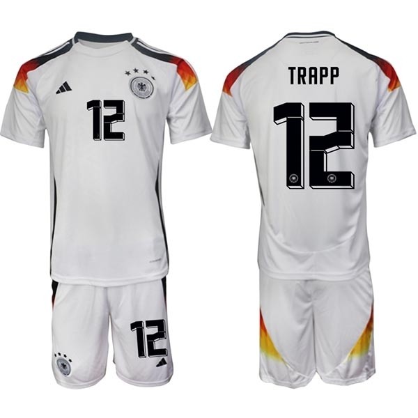 2024-25 Germany #12 Kevin Trapp White Home Soccer Jersey