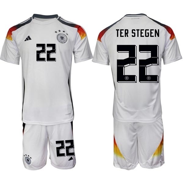 2024-25 Germany #22 Marc-Andre ter Stegen White Home Soccer Jersey