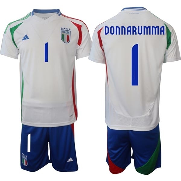 2024-25 Italy #1 Gianluigi Donnarumma White Away Soccer Adidas Jersey