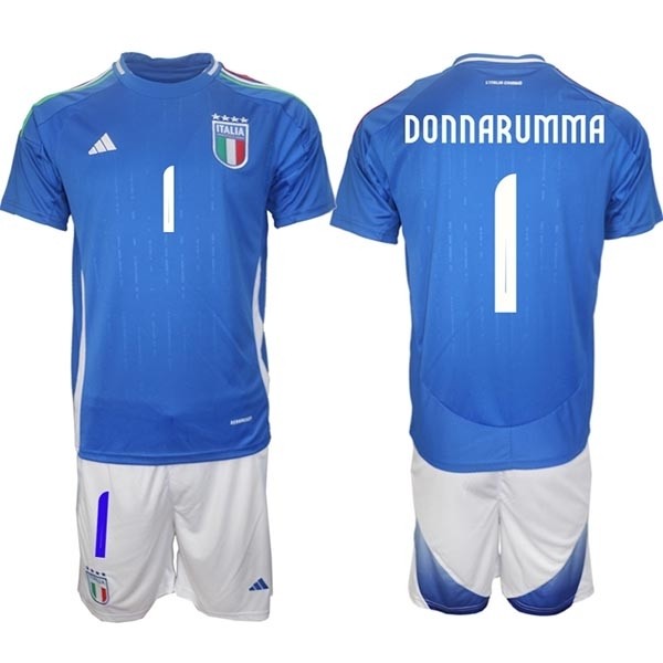 2024-25 Italy #1 Gianluigi Donnarumma Blue Home Soccer Adidas Jersey