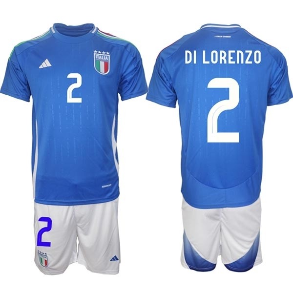 2024-25 Italy #2 Giovanni Di Lorenzo Blue Home Soccer Adidas Jersey