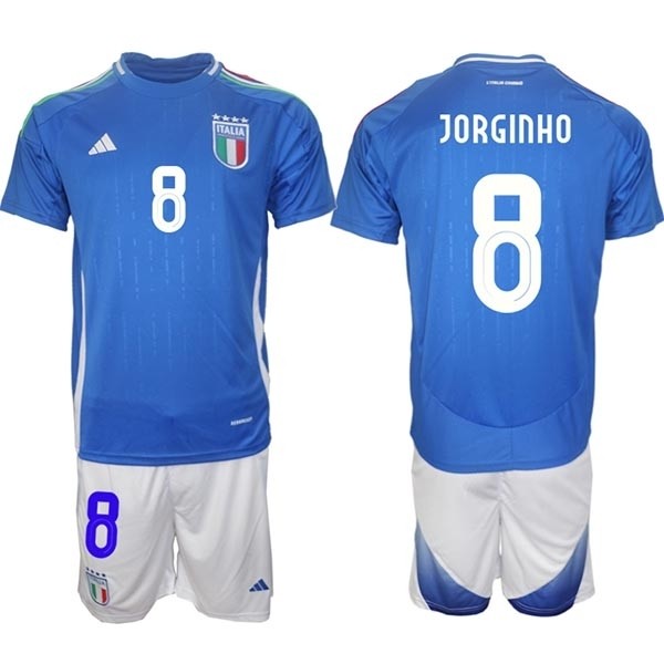 2024-25 Italy #8 Jorginho Blue Home Soccer Adidas Jersey