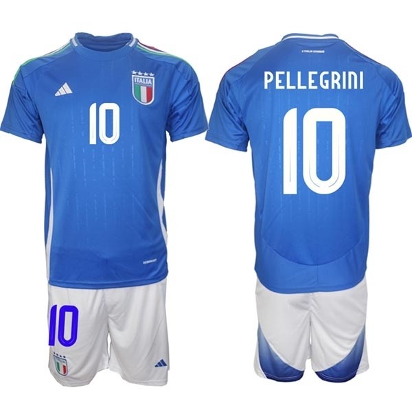 2024-25 Italy #10 Lorenzo Pellegrini Blue Home Soccer Adidas Jersey