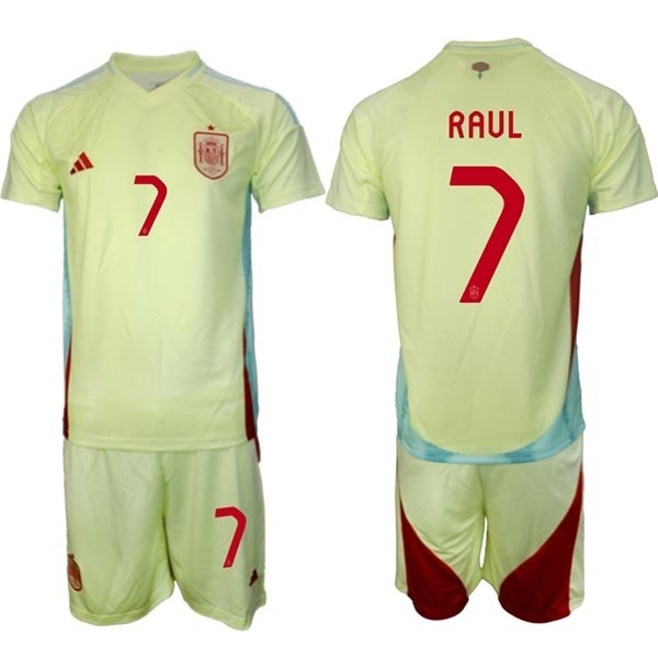 2024-25 Spain #7 Raul Gonzalez Yellow Away Soccer Adidas Jersey