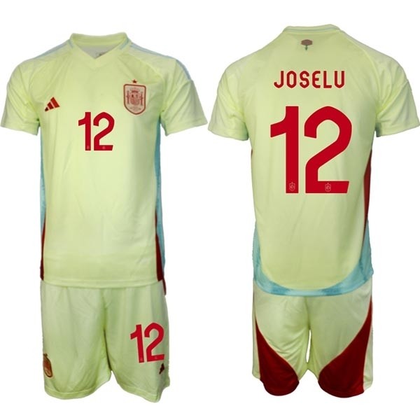 2024-25 Spain #12 Joselu Yellow Away Soccer Adidas Jersey