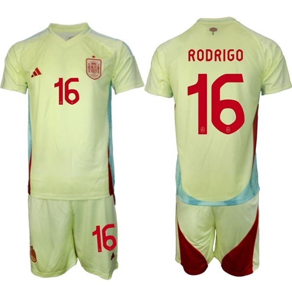 2024-25 Spain #16 Rodrigo Yellow Away Soccer Adidas Jersey