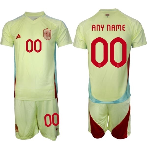 2024-25 Spain Custom Yellow Away Soccer Adidas Jersey(Name and number remark in comment column)