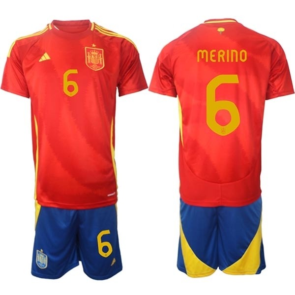 2024-25 Spain #6 Mikel Merino Red Home Soccer Adidas Jersey