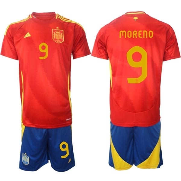 2024-25 Spain #9 Gerard Moreno Red Home Soccer Adidas Jersey