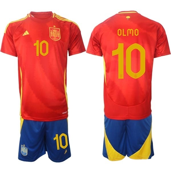 2024-25 Spain #10 Dani Olmo Red Home Soccer Adidas Jersey