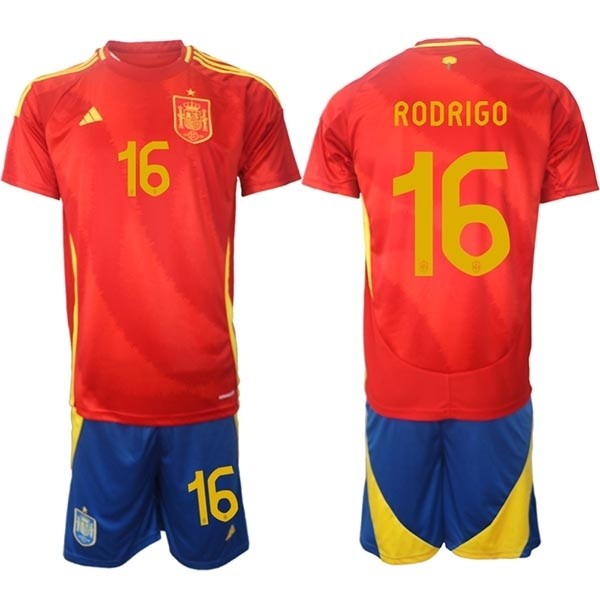 2024-25 Spain #16 Rodrigo Red Home Soccer Adidas Jersey