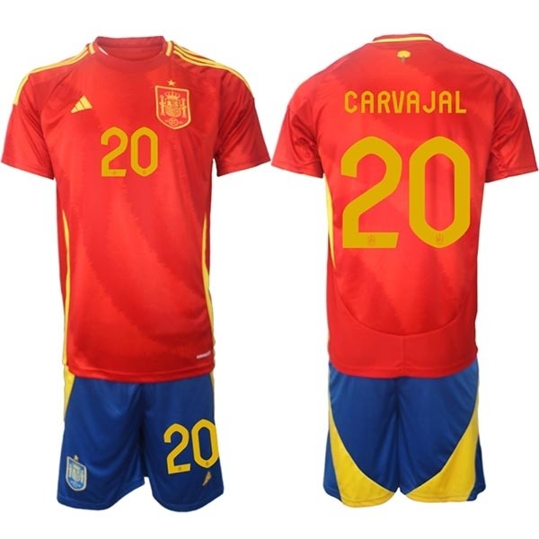 2024-25 Spain #20 Dani Carvajal Red Home Soccer Adidas Jersey