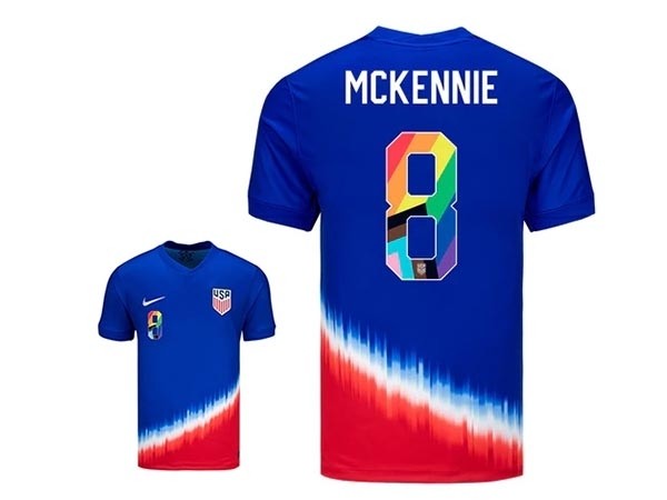 2024-25 USA #8 McKennie Blue Away Soccer Jersey