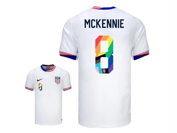 2024-25 USA #8 McKennie White Home Soccer Jersey