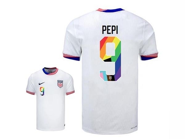 2024-25 USA #9 Pepi White Home Soccer Jersey