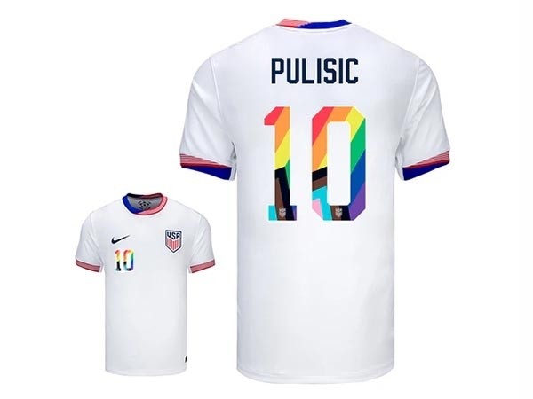 2024-25 USA #10 Pulisic White Home Soccer Jersey