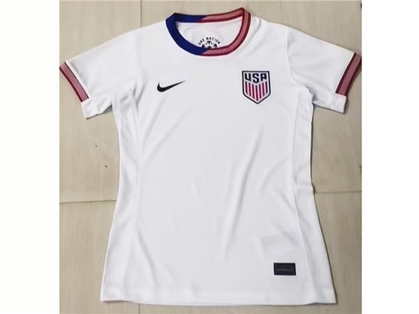 Women's 2024-25 USA Blank White Home Soccer Jersey